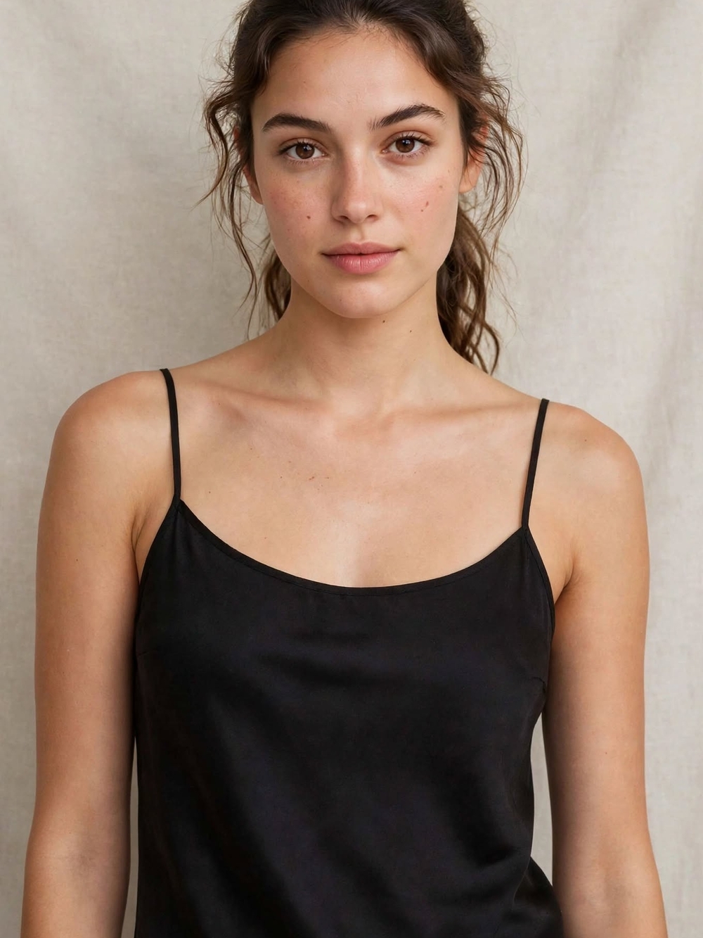 Black Slip Cami Tank Top - Women